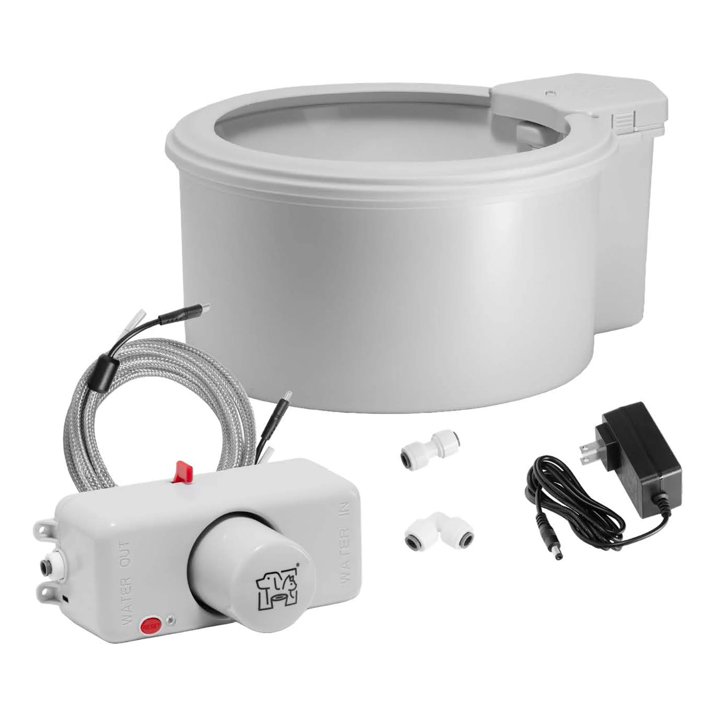 Breathable Full 7-Inch Pet Water Bowl Wall Unit Bundle – Self-Refilling and Filtered Water Trendy