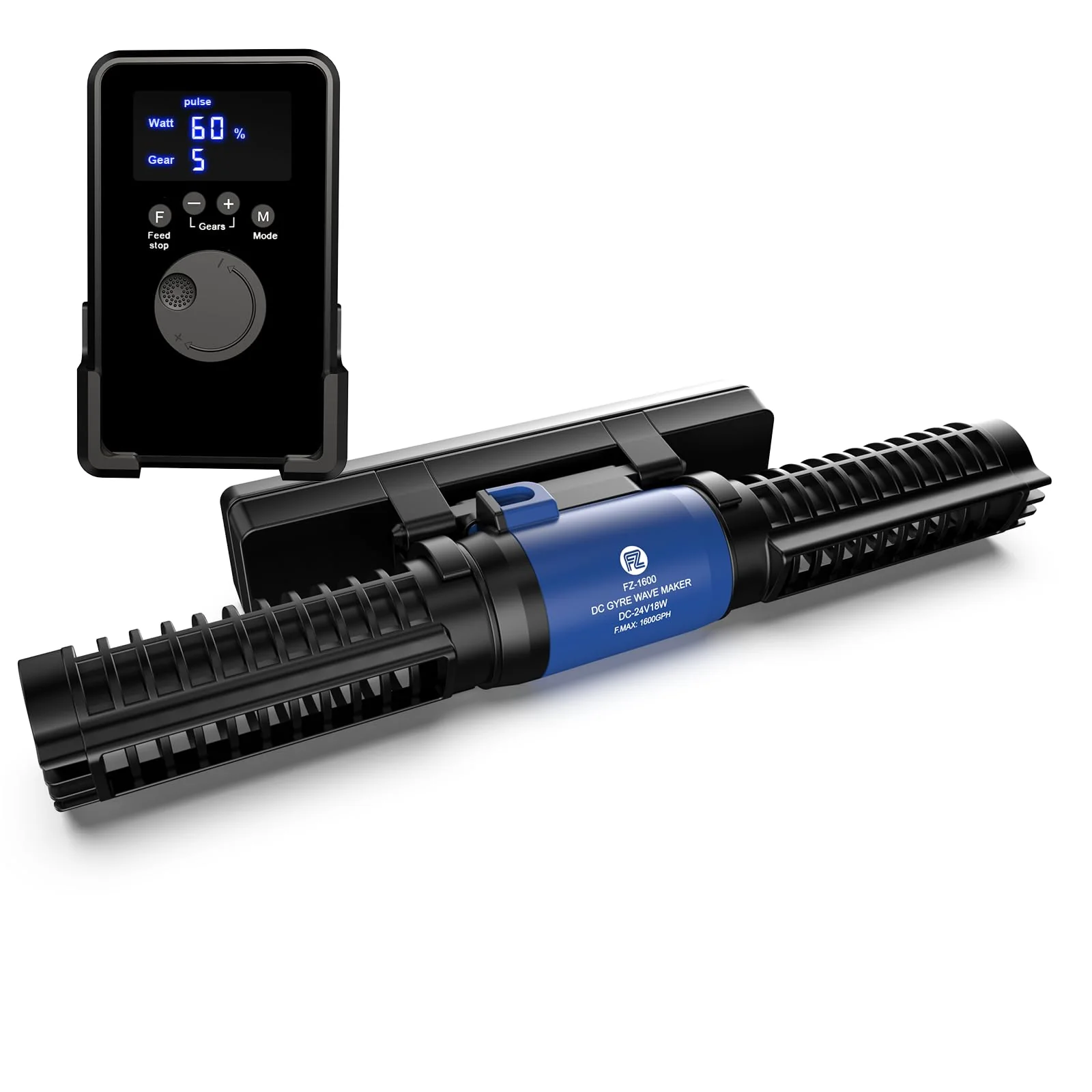 Superior FZONE Wave Maker for Aquarium – 24V DC Gyre Wavemaker 1600 GPH LED Controller Durable