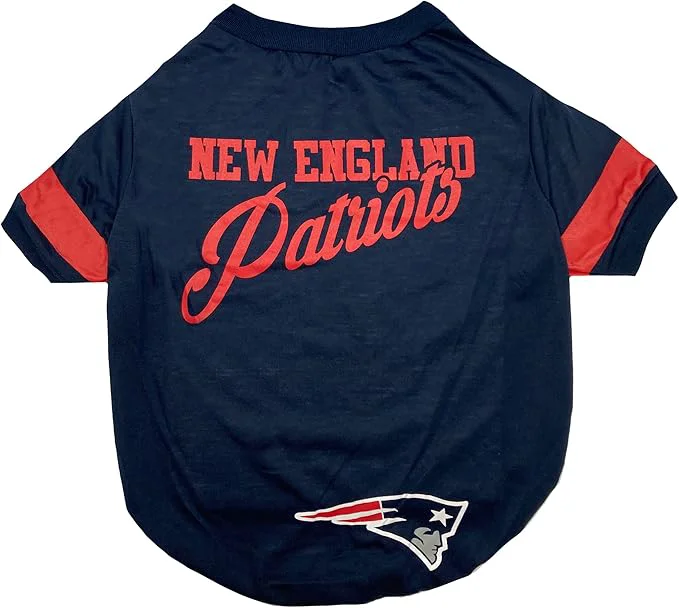 Outstanding NFL New England Patriots Dog Cat T-Shirt - Small Football Team Fan PET TEE Shirt - Durable Cute Stripe DesignAbout ThisOverview Innovative