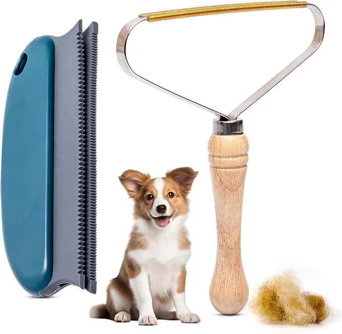 Stylish 2-Pack Pet Hair Removal Tool Long-Lasting