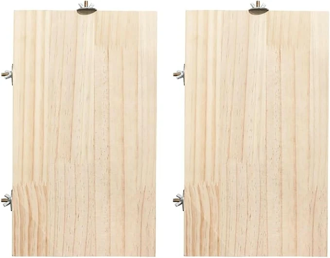 Breathable 2PCS Chinchilla Wooden Platform Ledge 13 × 8 Large Bird Perch Stand Shelf Platform for Ferret Bunny Guinea Pig Conure Hamster Parrot Macaw CockatielAbout ThisOverview Refined