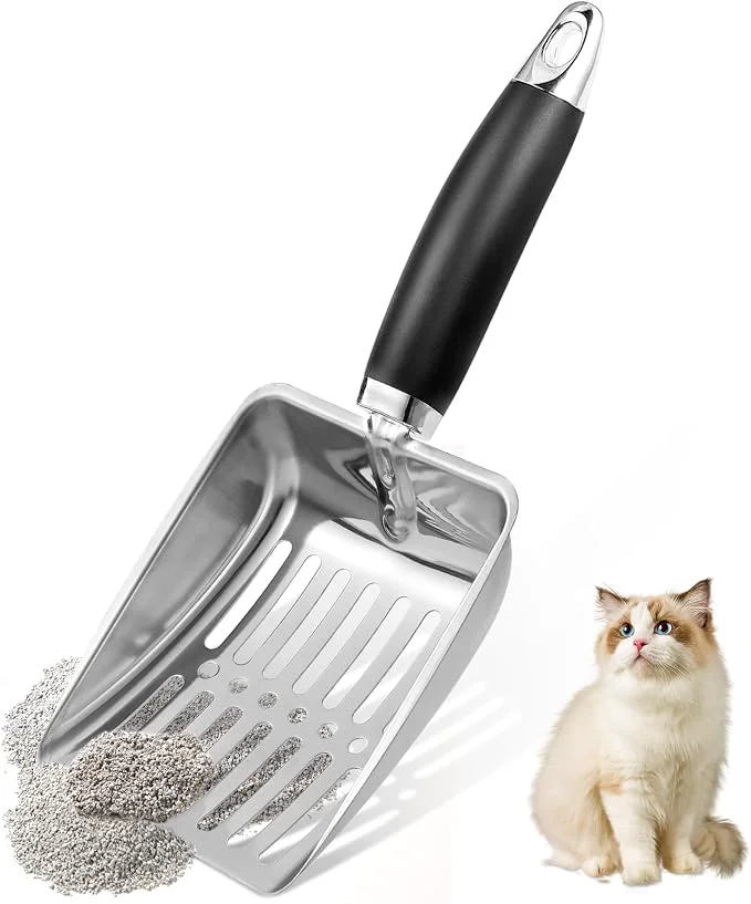 Unique Stainless Steel Cat Litter Scoop Metal Cat Litter Scoop Kitty Metal Scooper Detailed