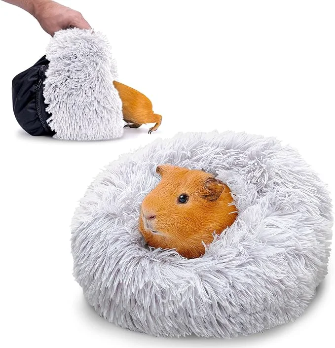 Classic Paw Inspired Furr-O Burrowing Pet Bed with Zip-On Spandex and Fleece Bottoms for Guinea Pigs and Other Small Animals Cozy Carrier Hideout Enrichment Toy Cage Accessories Light Gray About ThisOverview High-End