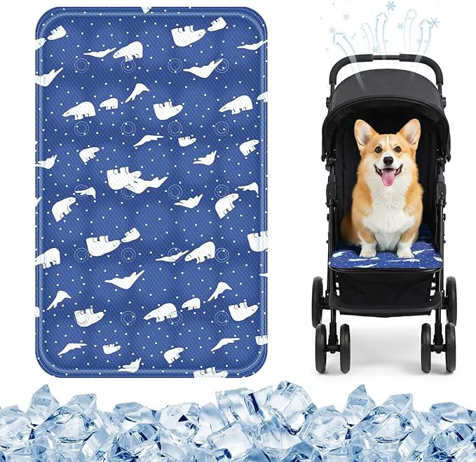 User-Friendly Nuanchu Dog Stroller Cooling Mat Waterproof Outdoor Pet Cooling Mat Washable Summer Cat Sleeping Blanket for Pet Stroller 11.81 x 19.69 Inches Royal Blue Bear About ThisOverview Sustainable