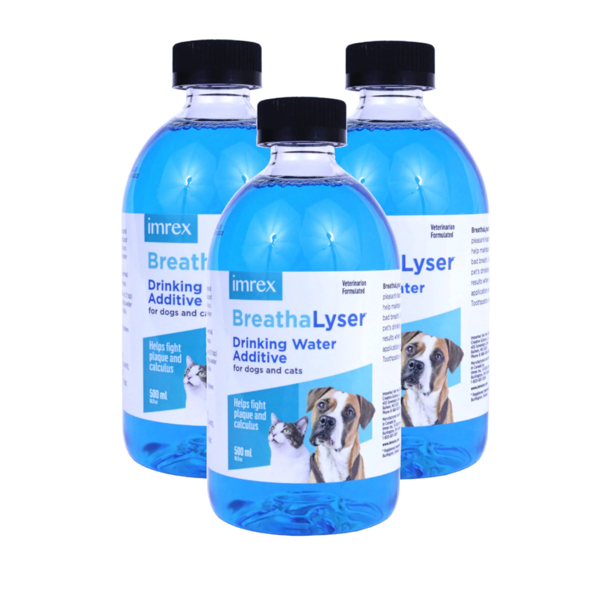 Dependable 3PACK Breathalyser Water Additive – Pet Breath Freshener for Dogs Cats BREATHALYSER Elite