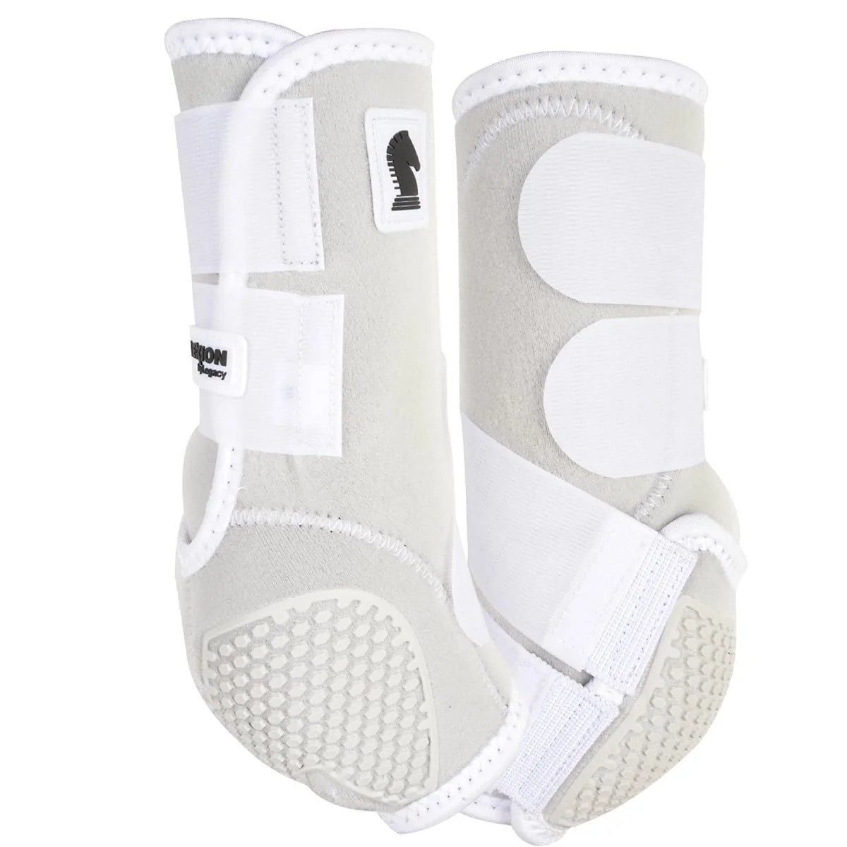 Exceptional Classic Equine Flexion Front Boots by Legacy2 – Fetlock Support White X-Large Secure