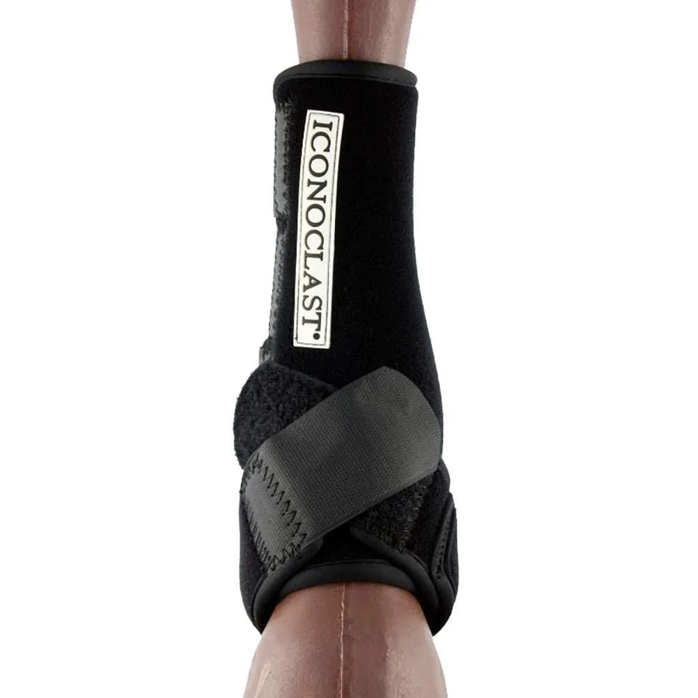 Solid Iconoclast Hind Orthopedic Support Boots Black XL – Patented Double Sling Straps Lateral Support Expertly Made
