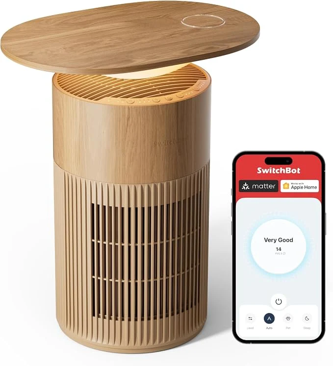 Next-Generation SwitchBot Air Purifier for Home Large Room up to 3620 ft² Pet Mode Support Elegant