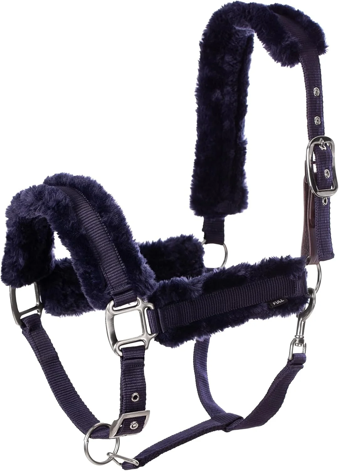 Unique Equinavia Valkyrie Soft Ultra Fleece Padded Adjustable Breakaway Horse Halter - Navy Navy - Cob Premium Material