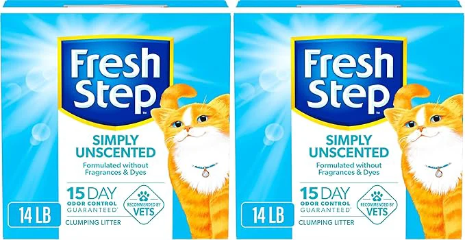 Breathable Fresh Step Cat Litter Odor Control Clumping Formula Activated Charcoal Refined