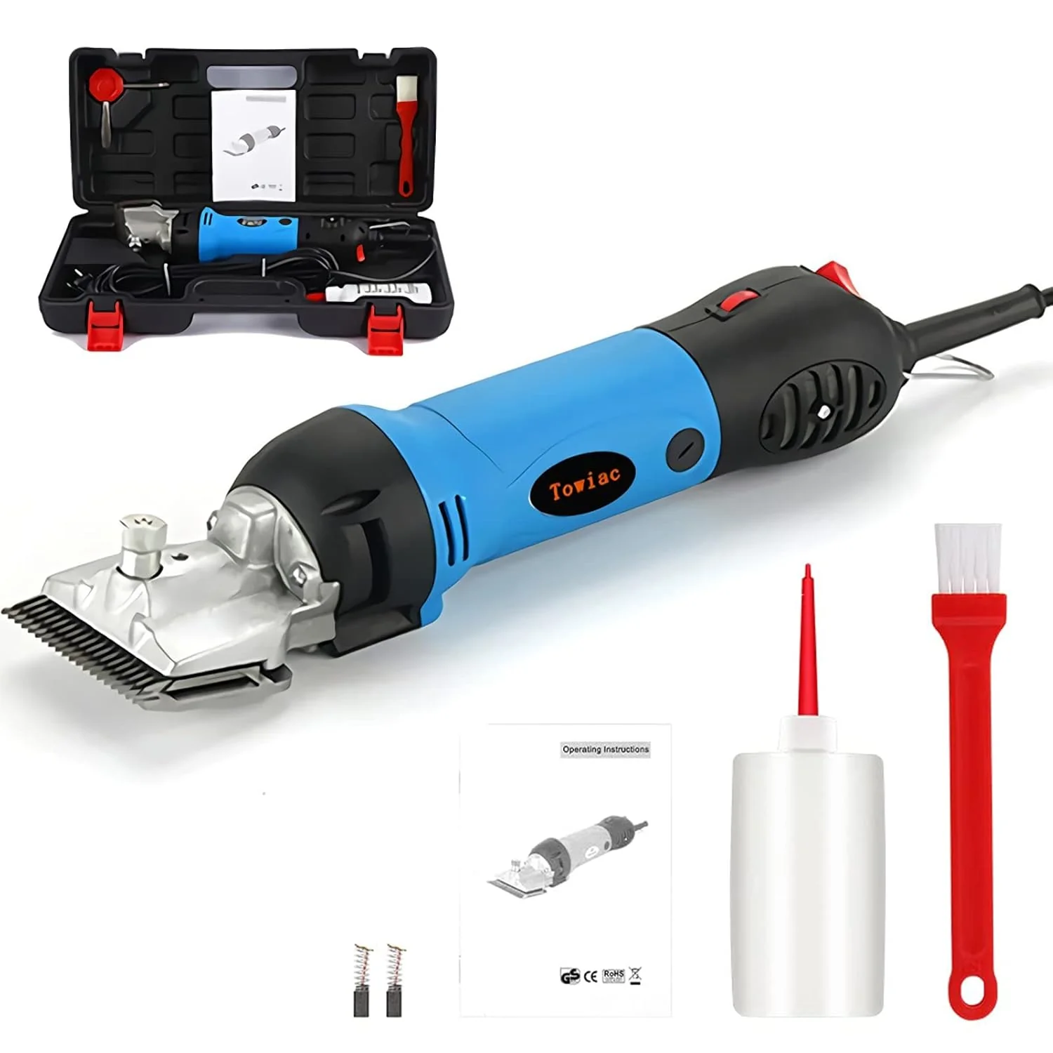 Healthy Horse Clippers 550w Electric Horse Grooming Kit Professional Livestock Clippers 6 Speeds Heavy Duty Equine Clippers for Big Dogs Fine Crafted