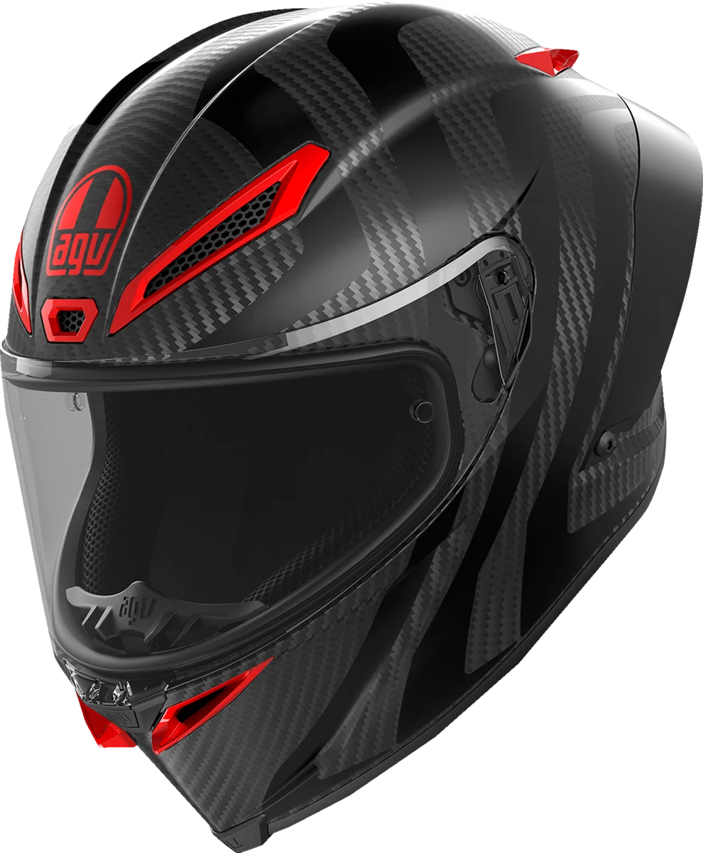 Soft AGV Pista GP RR Helmet - Intrepido - Matte Carbon Black Red - Small 2118356002-019-S Refined