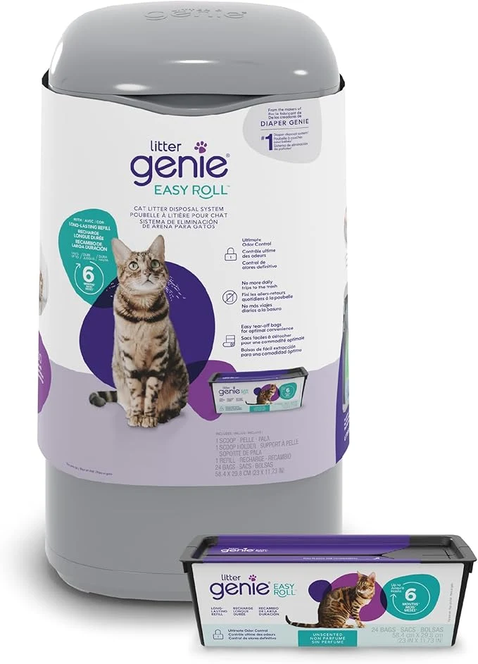 Certified Litter Genie Easy Roll Cat Litter Disposal Pail Odour Control Refill Bags Dependable