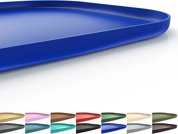 Casual Silicone Pet Feeding Mat with Raised Edge Optimized