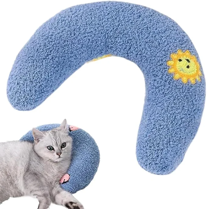 Eco-Friendly Calming Pillow for Dogs Pet U Shape Calming Pillow Pet Neck Pillow Dog Calming Pillow for Small Dogs Ultra Soft Fluffy Pet Calming Toy for Joint Relief Sleeping Improve Machine Washable Blue About ThisOverview High-Quality