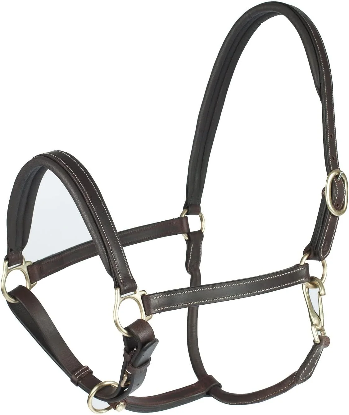 Versatile HORZE Largo Leather Horse Halter Adjustable Padded Noseband and Crown Secure