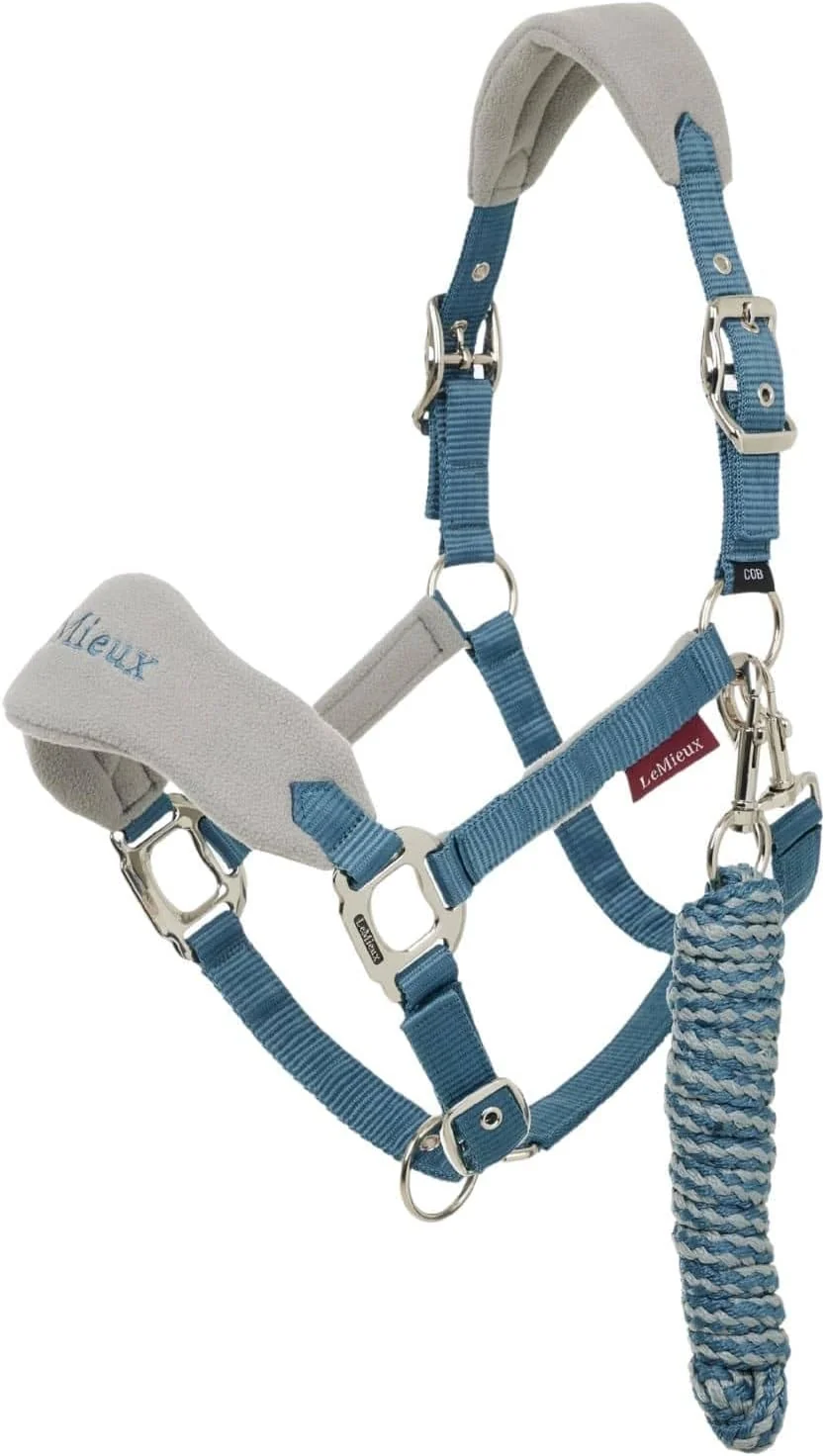 Effective LeMieux Vogue Fleece Headcollar - Halter Leadrope - Extra Padding Adjustable at Curb and Poll Strap Verified