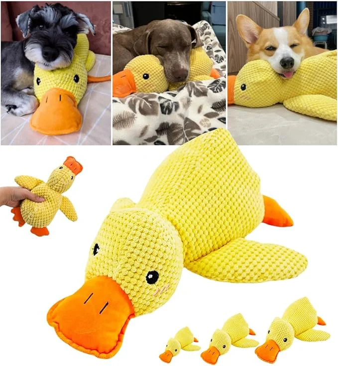 First-Class Calming Duck Plush Toy - Upgrade Mellow Dog Calming Duck for Aggressive ChewersAbout This Consistent