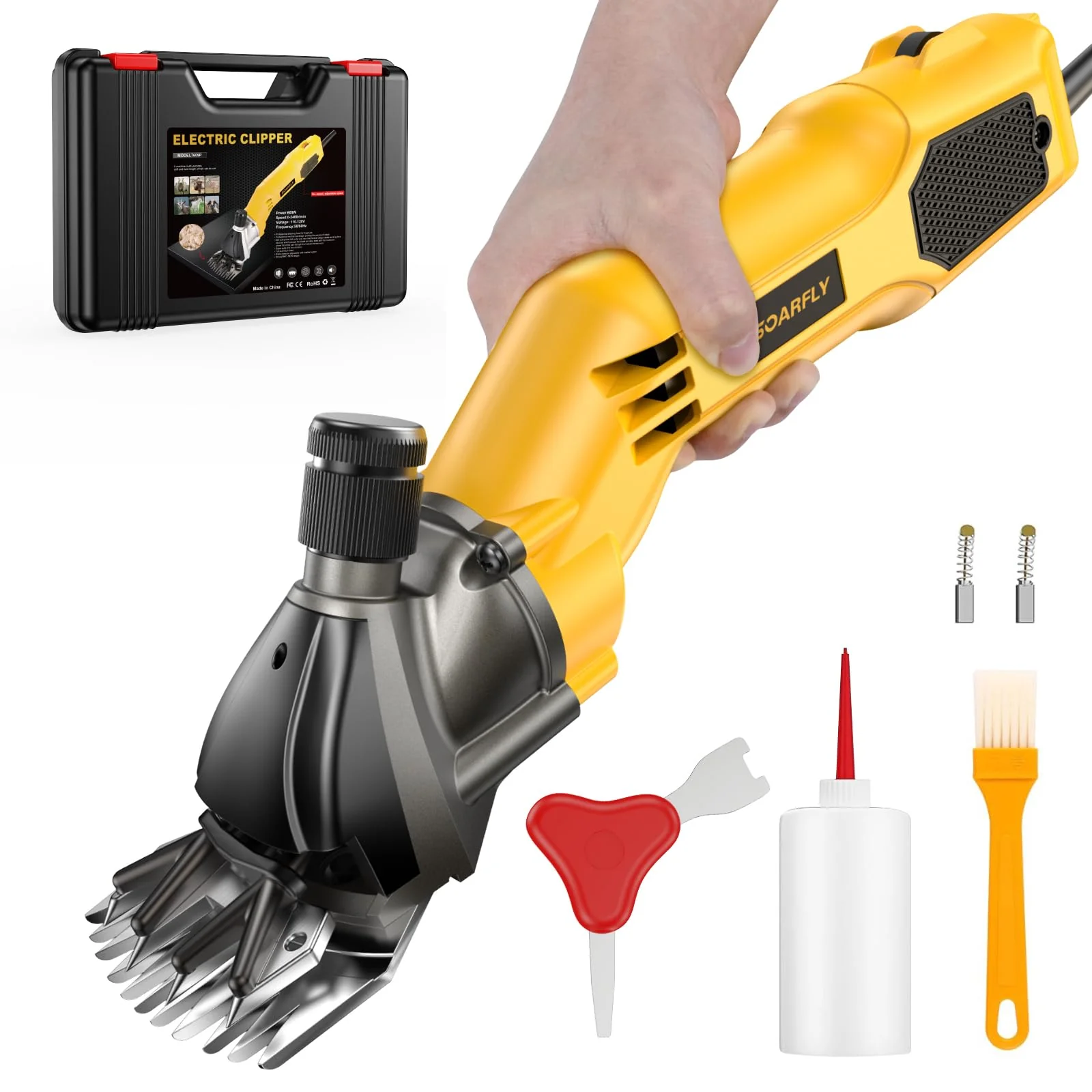 Smooth SOARFLY Sheep Shears 600W Heavy-Duty Electric Clippers for Livestock Grooming Stylish
