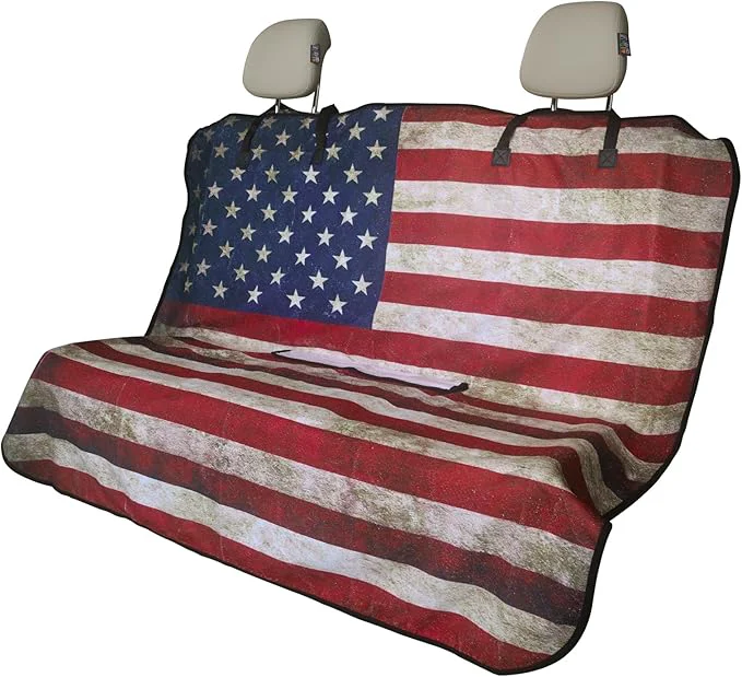 Contemporary Back Seat Cover for Car Trucks Van SUV Waterproof Rear Bench Towel Seat Covers for Dogs and Kids Automotive Backseat Protector American Flag About ThisOverview Powerful