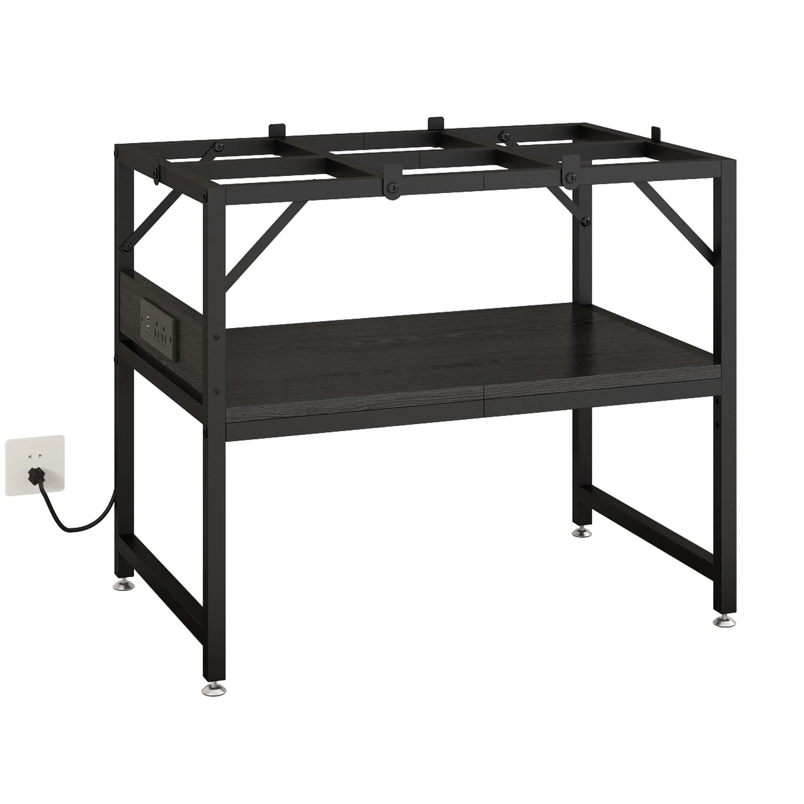 Stylish METYERRY 15-20 Gallon Aquarium Stand with Power Outlets – Heavy-Duty Black Reliable