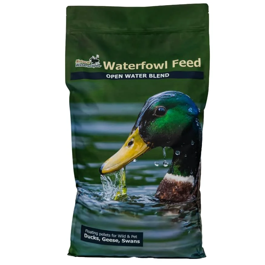 Trusted Natural Waterscapes Waterfowl Feed 20 lb Bag Floating Pellets for Ducks Swans Geese World-Class