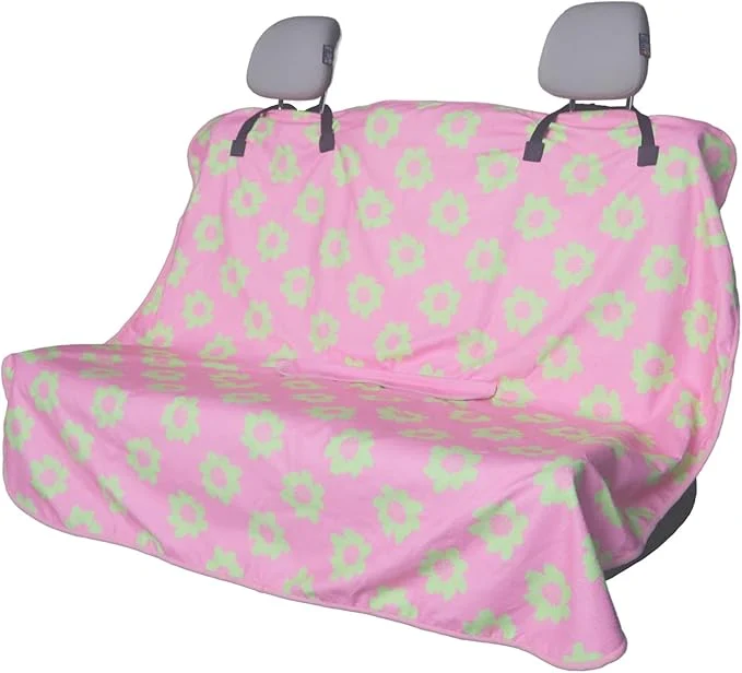 Top-Quality Back Seat Cover for Car Trucks Van SUV Waterproof Rear Bench Towel Seat Covers for Dogs and Kids Automotive Backseat Protector Flower and Pink About ThisOverview Recyclable