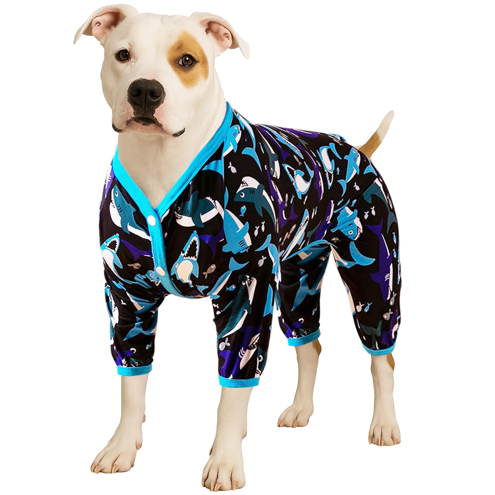 Modern LovinPet Dog PJs Large Breed – All-Season Lightweight Pajamas for Pitbulls Large Dogs Stylish