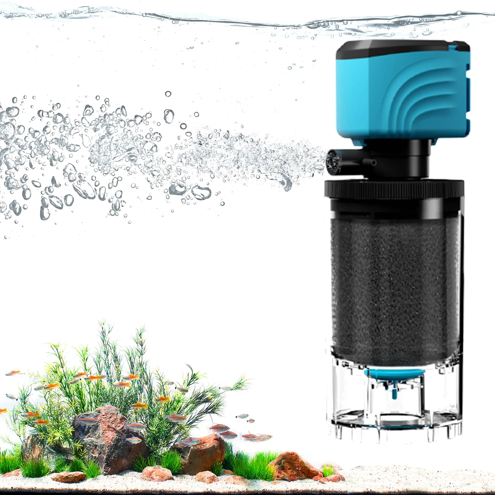 Trendy Aulofee Internal Aquarium Filter 15–50 Gallon Tanks 210 GPH Whisper Pump Crafted