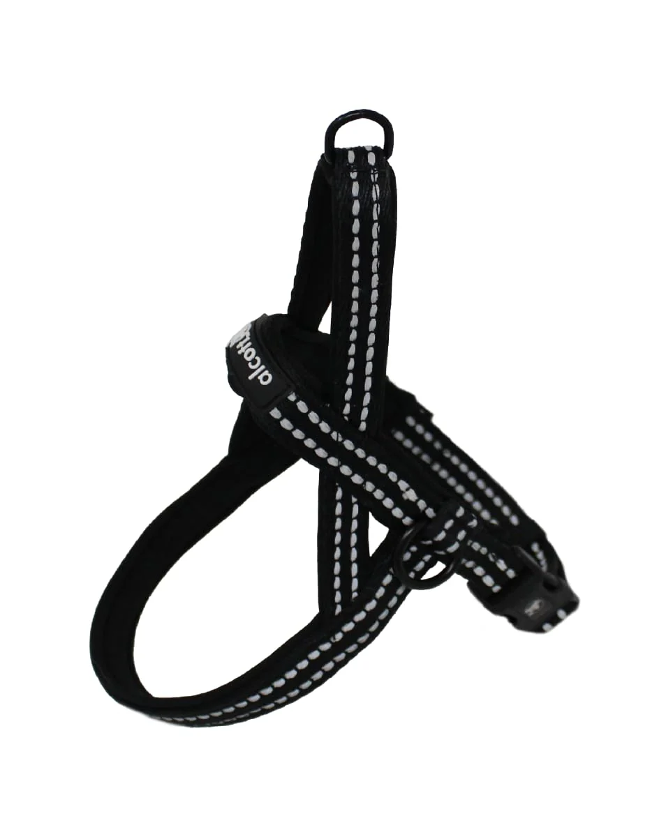 Advanced Alcott Norwegian Harness Black Large – Adjustable Reflective Padded Dog Harness Superior