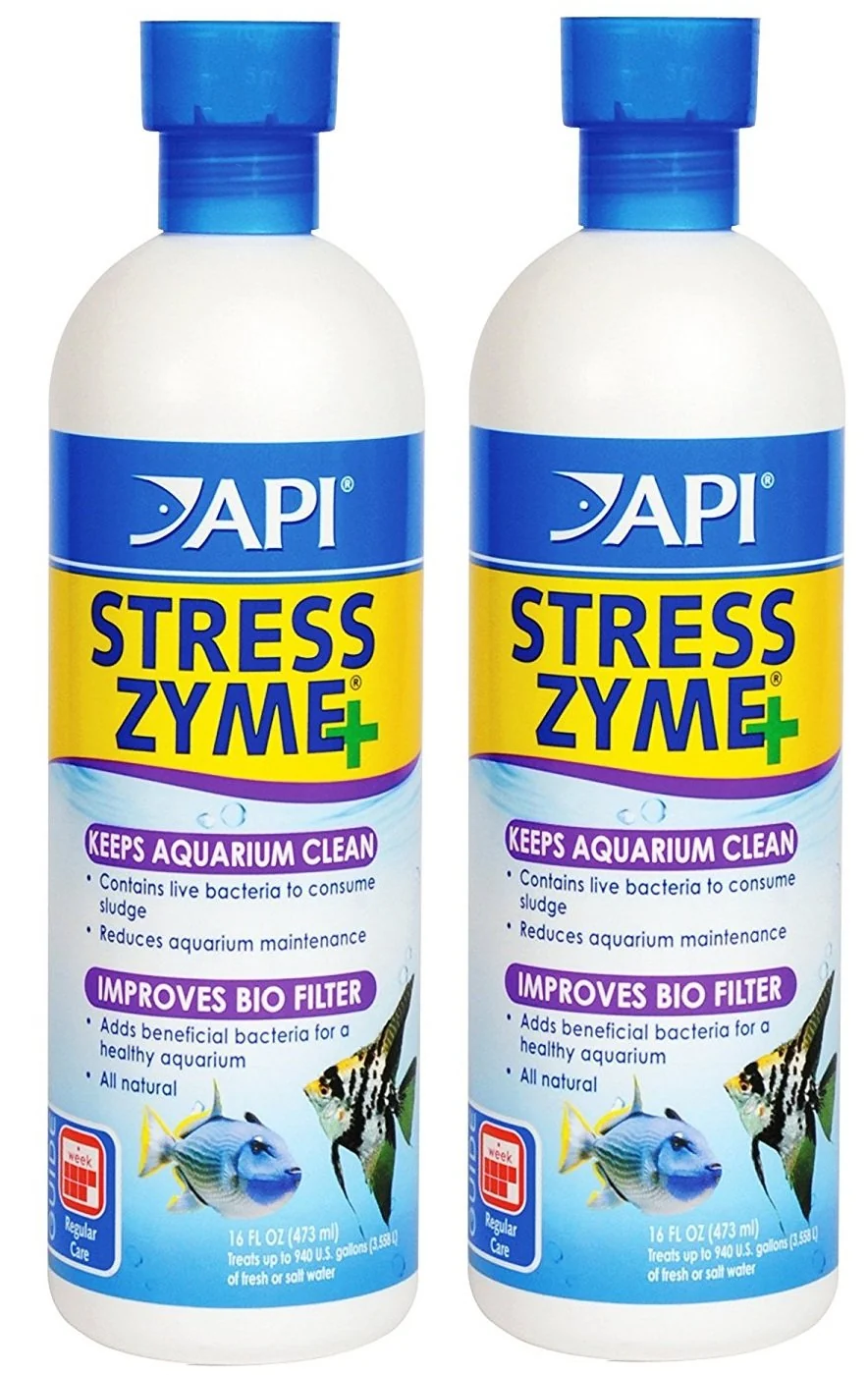 Artisan API Stress Zyme Freshwater Saltwater Aquarium Cleaning Solution - 2 Pack 16 oz Original