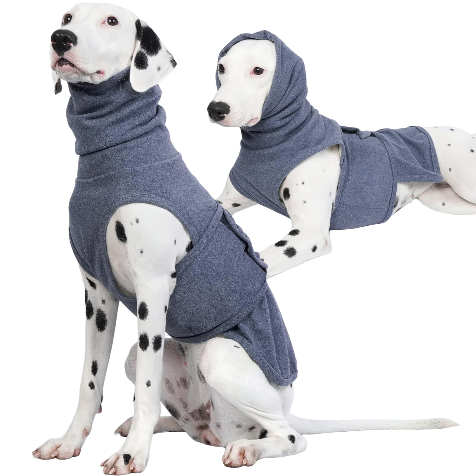 Advanced ROZKITCH Calming Coat for Dogs – Anxiety Vest with Hoodie Ear Wrap Blue XL First-Class