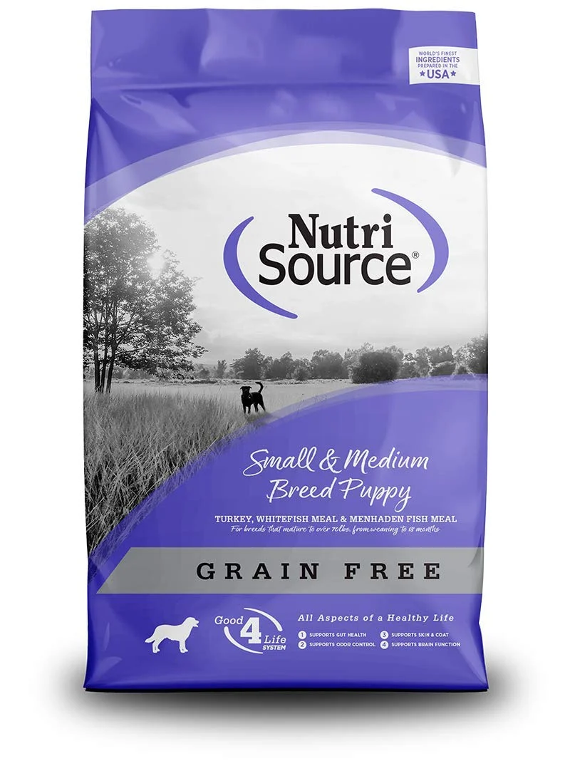 Trendy NutriSource Grain Turkey Small Medium Puppy — 5 lb Elite