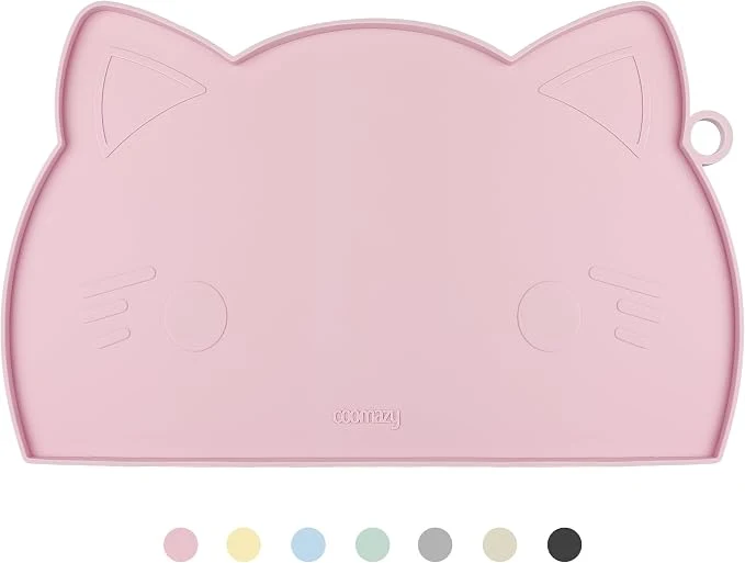 Versatile Coomazy Cat Food Water Mat Thicker Non-Slip Silicone Mat Exceptional