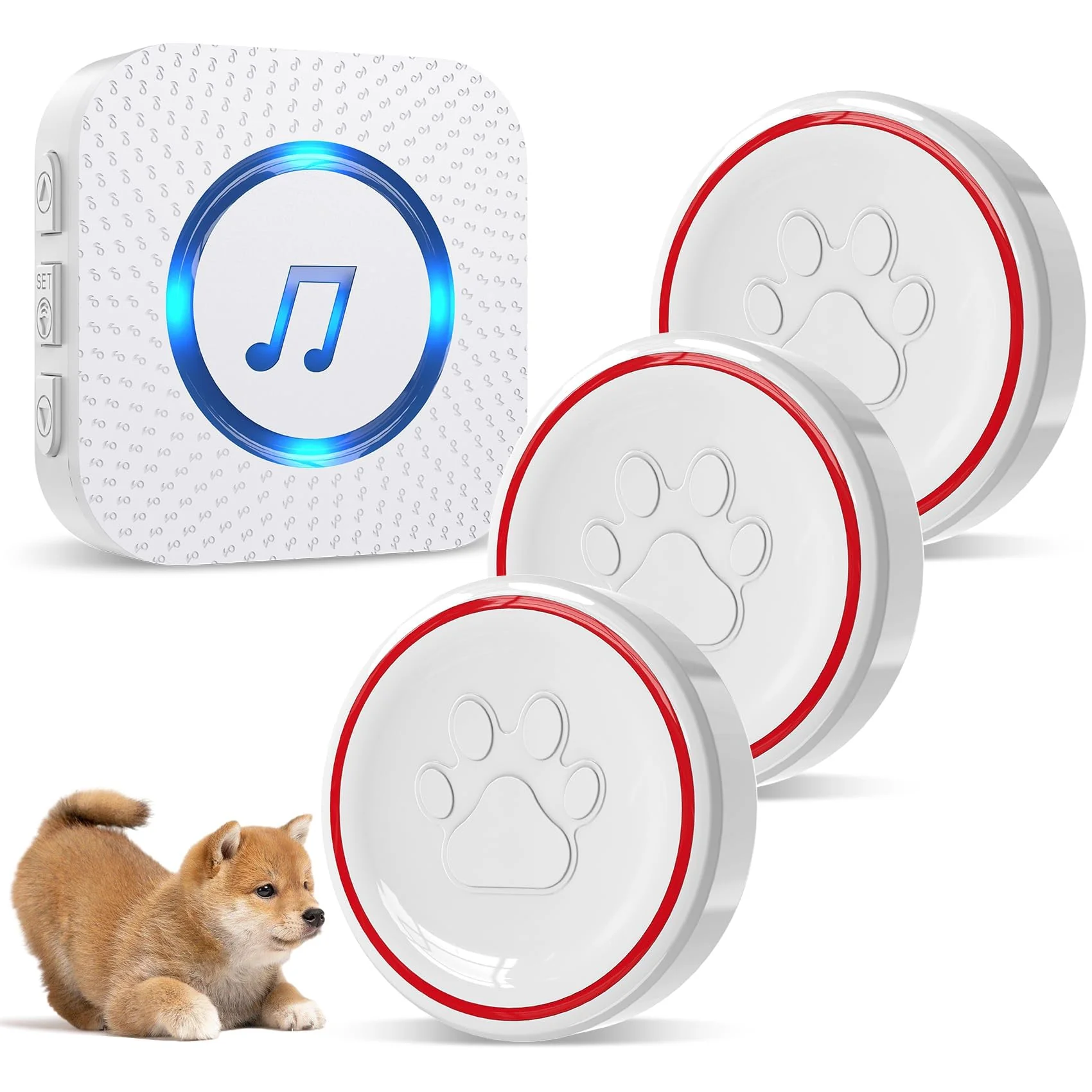 Convenient ChunHee Dog Door Bells — Smart Potty Training Doorbells with Custom Ringtones Adjustable Volume New 2025 User-Friendly