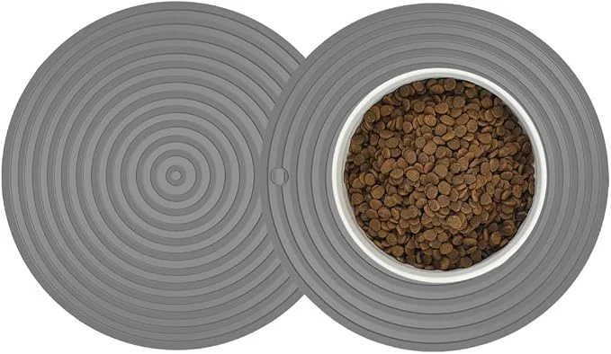 Minimalist 2 Pack Silicone Pet Food Mat Small Rubber Mat Superior
