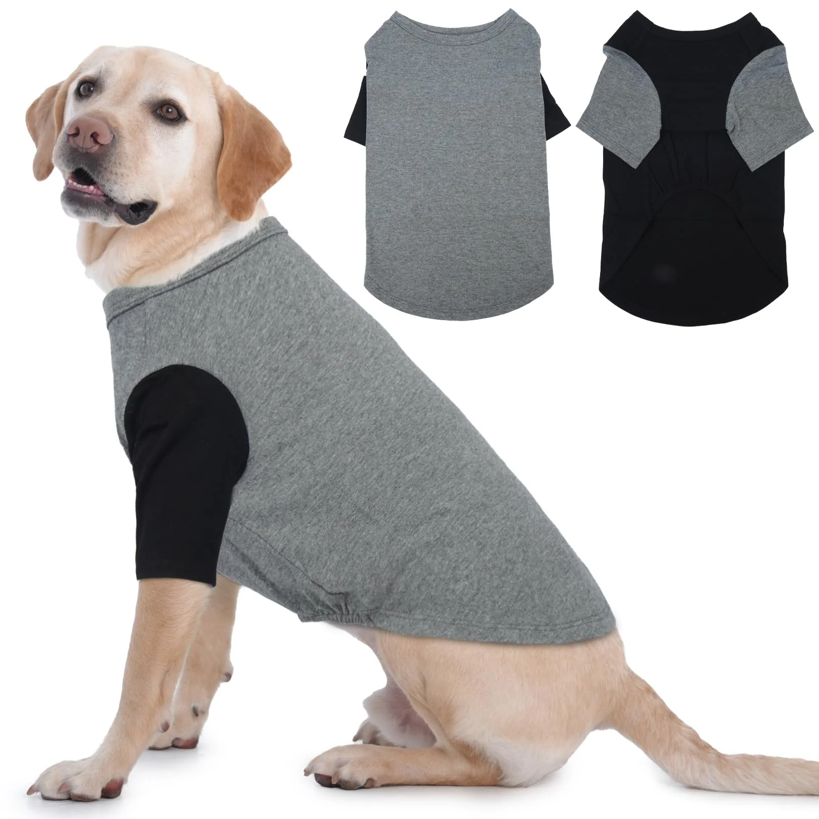 Sustainable IKIPUKO 2 Pack Shirts for Large Dogs 4XL – Lightweight Breathable Summer Tees High-Quality