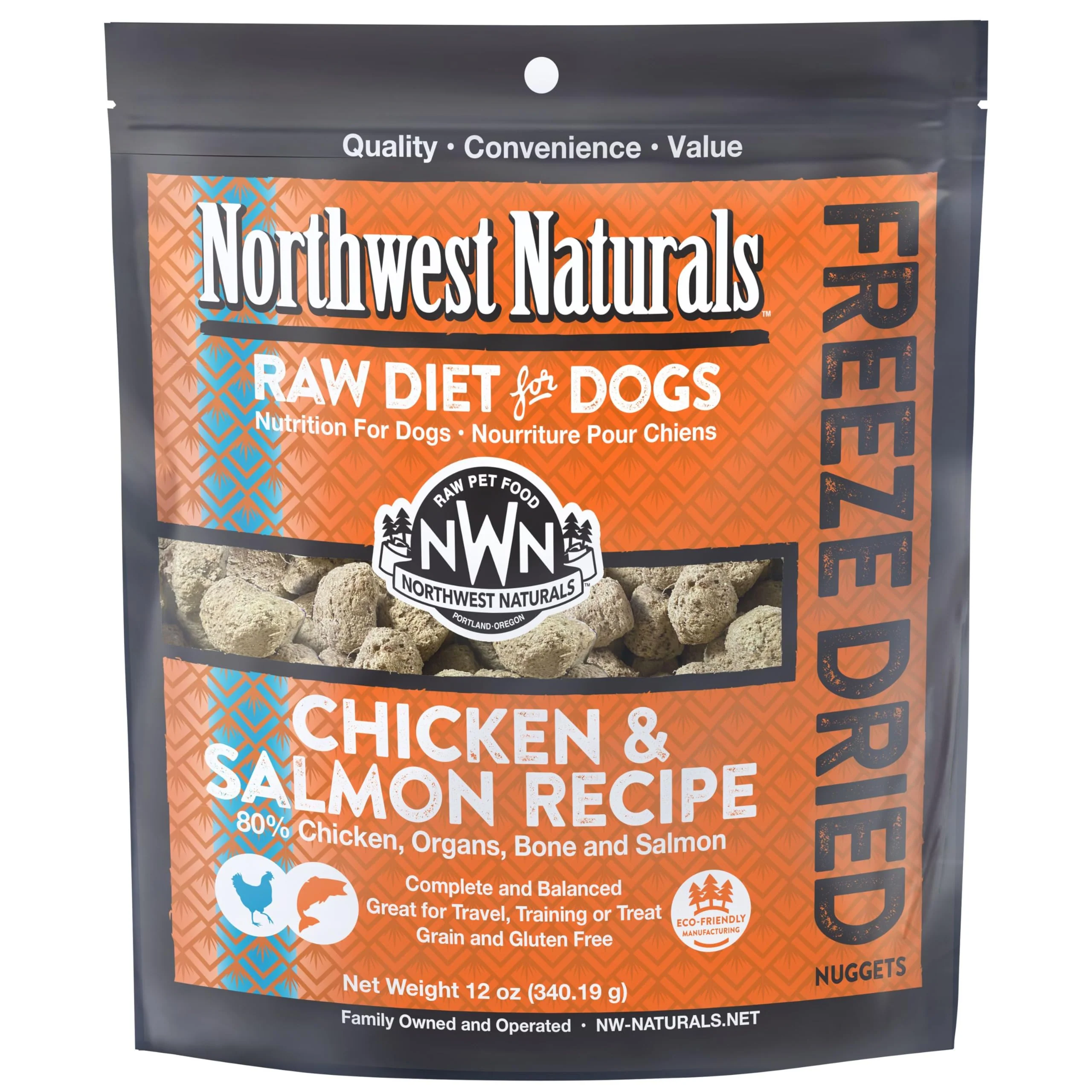 World-Class Northwest Naturals ze-Dried Chicken Salmon Dog Food – Bite-Sized Nuggets Grain- High-Protein 12 Oz Trendy
