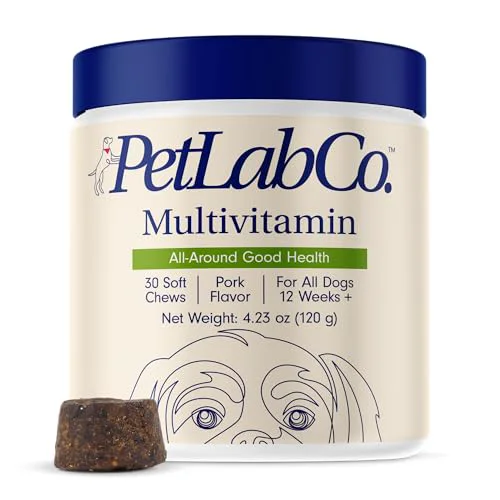 Fast PetLab Co. 22-in-1 Dog Multivitamin – Immune Skin Coat Joints Support Pork Flavor Reusable