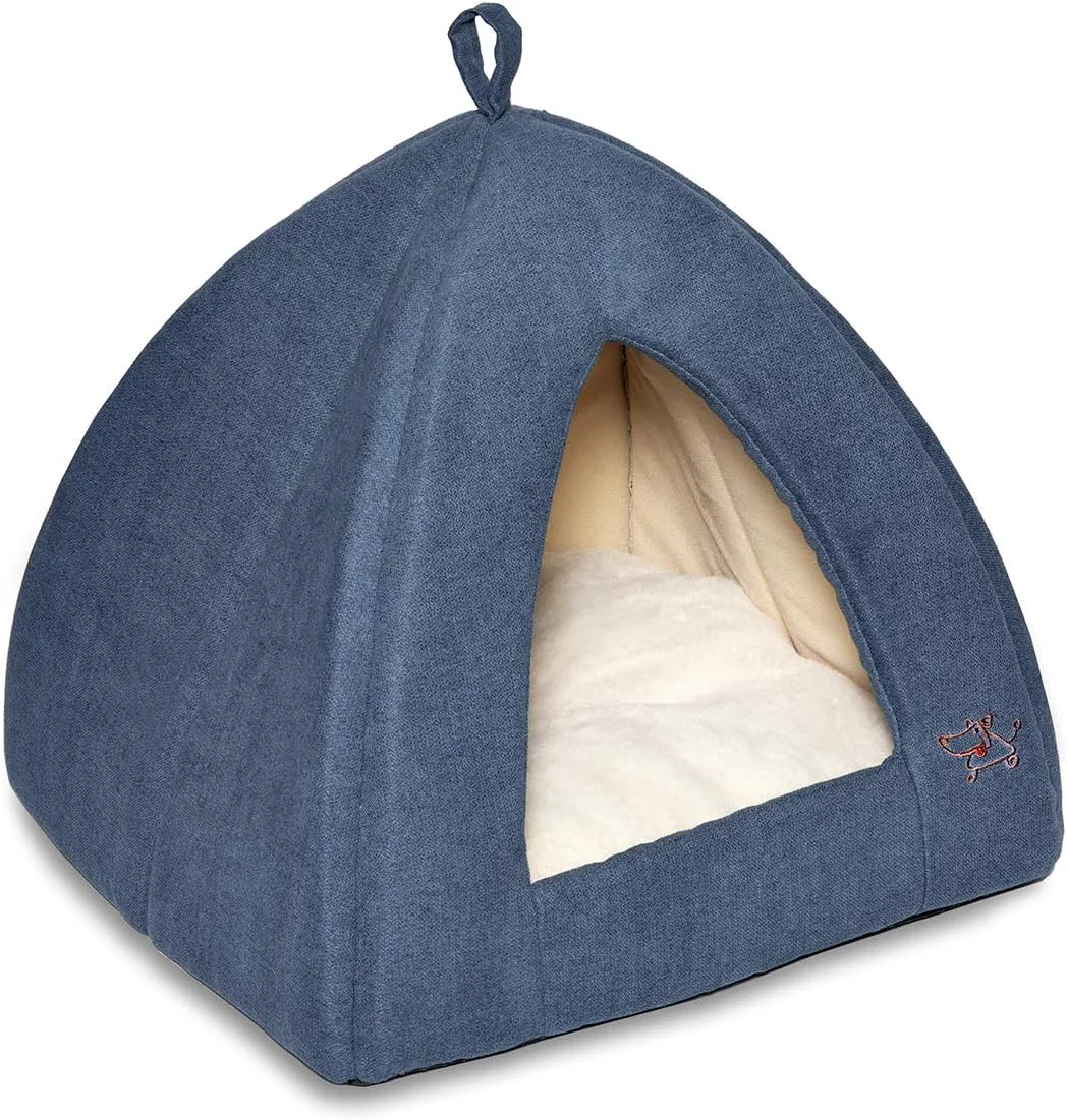 Advanced Pet Tent-Soft Bed for Dog and Cat by Pet Supplies - Navy 16 x 16 x H 14 Artisan