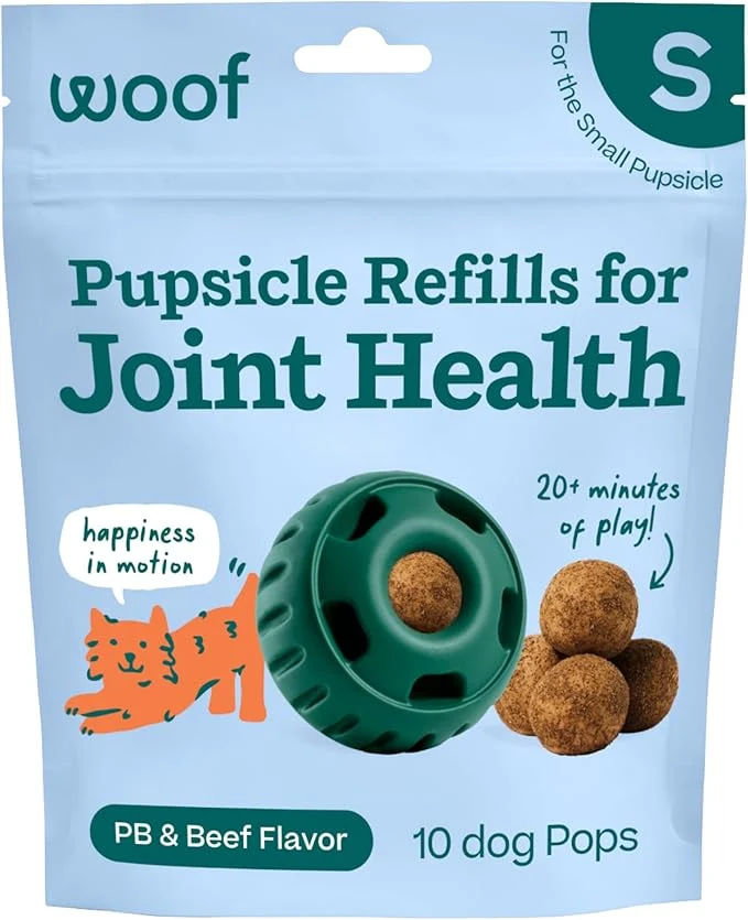 Smooth WOOF Hip Joint Pupsicle Refill Pops - Dog Supplement for The Pupsicle Toy to Support Joint Health Recovery and Mobility - Small PopsAbout ThisOverview Excellent