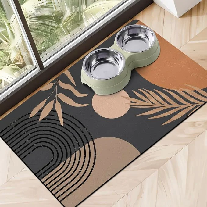 Exceptional Dog Food Mats for Floors Super Absorbent Pet Cat Food Mat Powerful