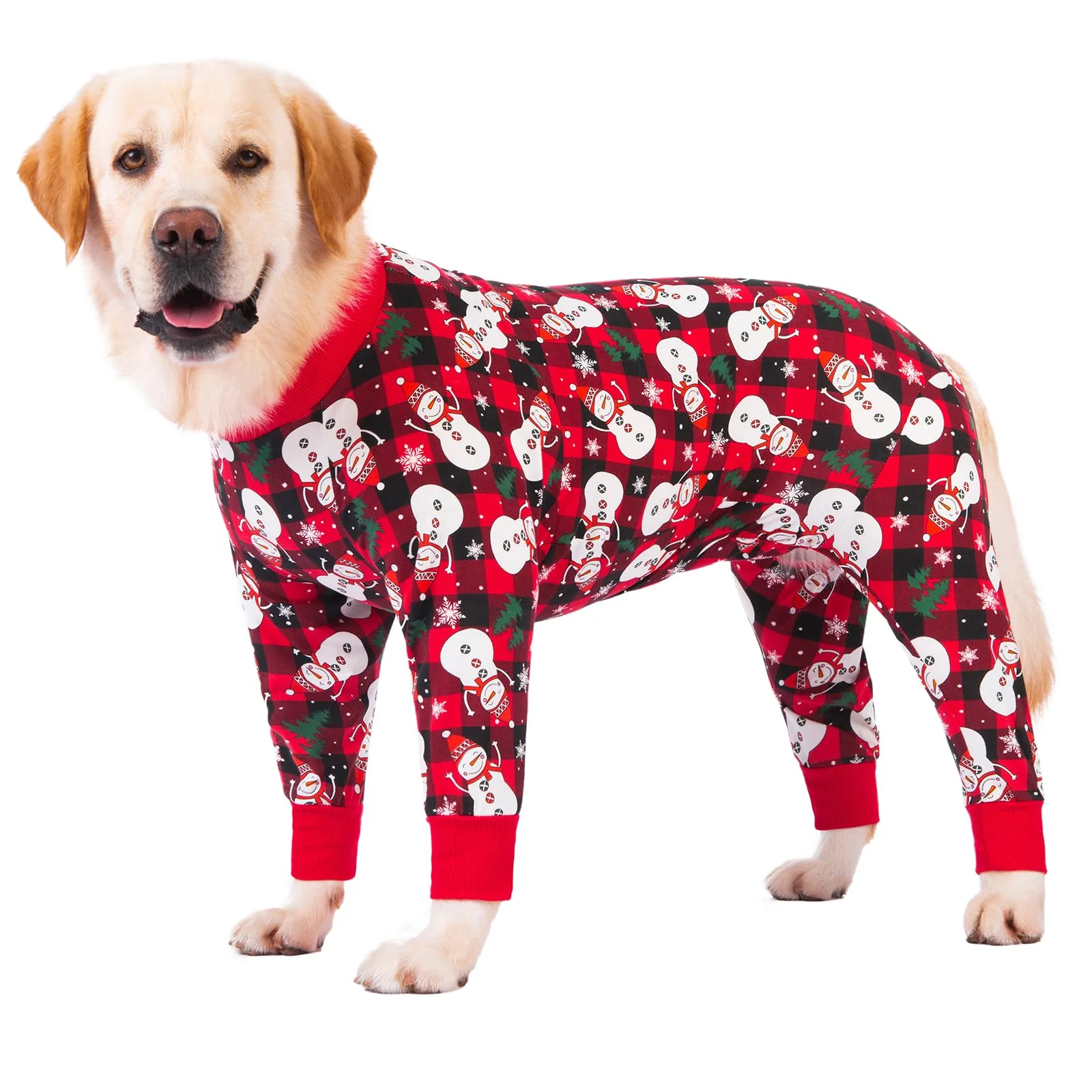 Secure Yeapeeto Dog Recovery Suit After Surgery – Cone Xmas Snowman 5XL Functional