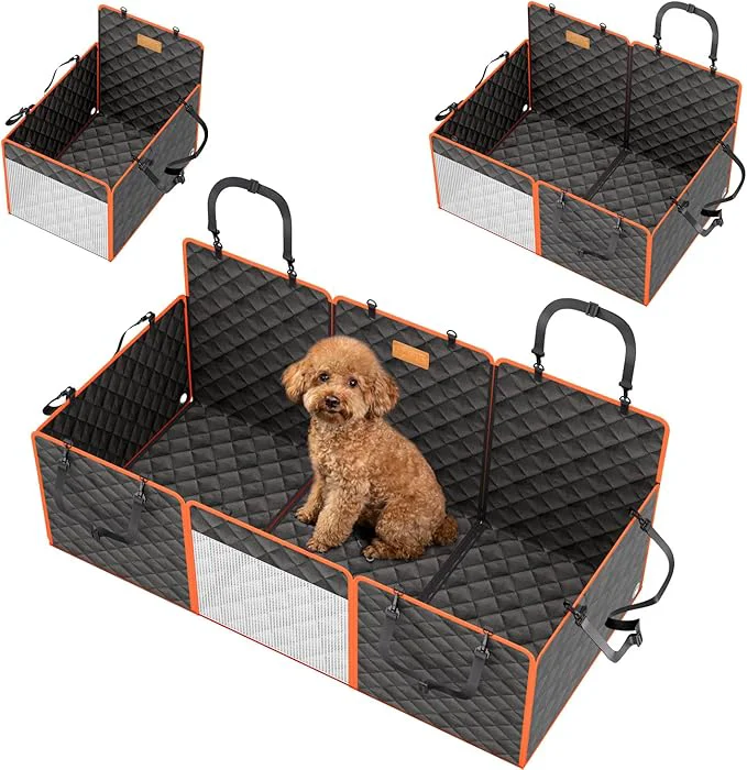 Effective Dog Car Seat Cover for Back Seat 1seat to 3seats can be Switched at Will. Back Seat Extender with Hard Bottom. 600D Heavy Duty Scratch Nonslip Waterproof Dog Hammock for Cars Trucks and SU.About ThisOverview Verified