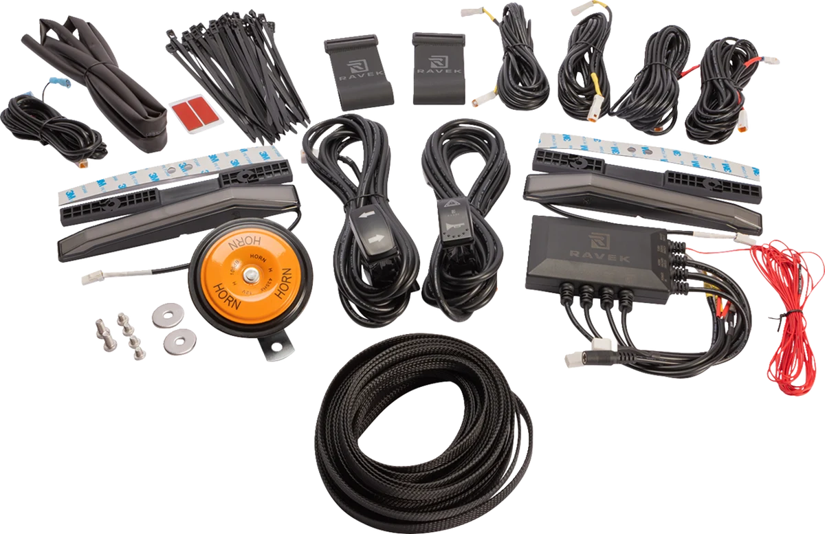 Unique RAVEK Turn Signal Kit - Amber - White Running Lights - RZR XP 64-303 Powerful
