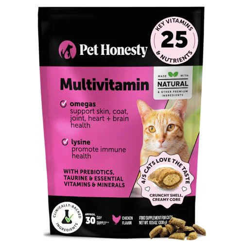 Reusable Pet Honesty Cat Multivitamin Chews – Immune Joint Skin Support 90-Day World-Class