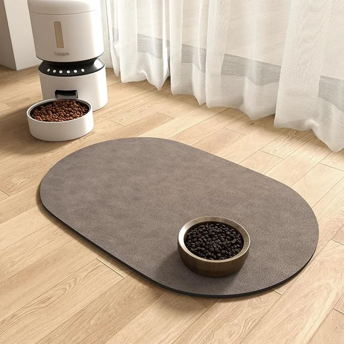 Verified Absorbent Dog Water Mat for Food and Bowl Trusted