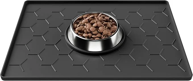 World-Class Pieviev 16''x12'' Dog Cat Food Bowl Mat Silicone Waterproof Food Grade Pet Excellent