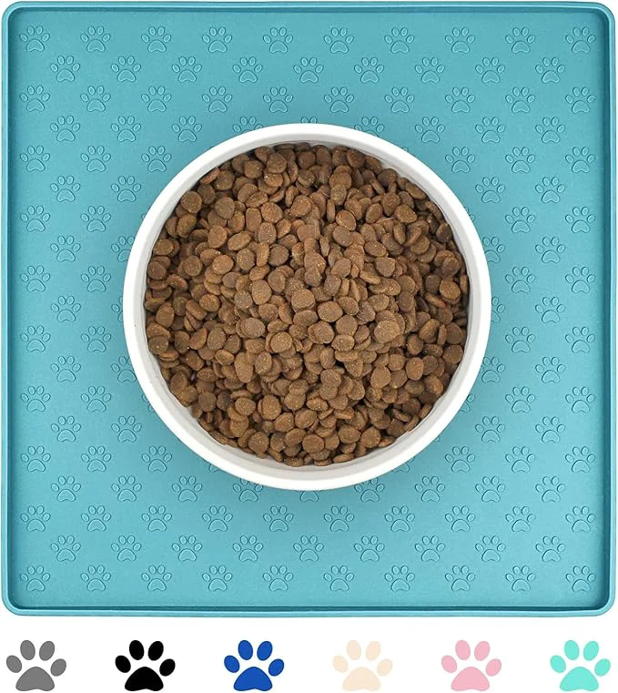 Durable Ptlom Dog Food Mat Anti-Slip Bowl Mats Advanced