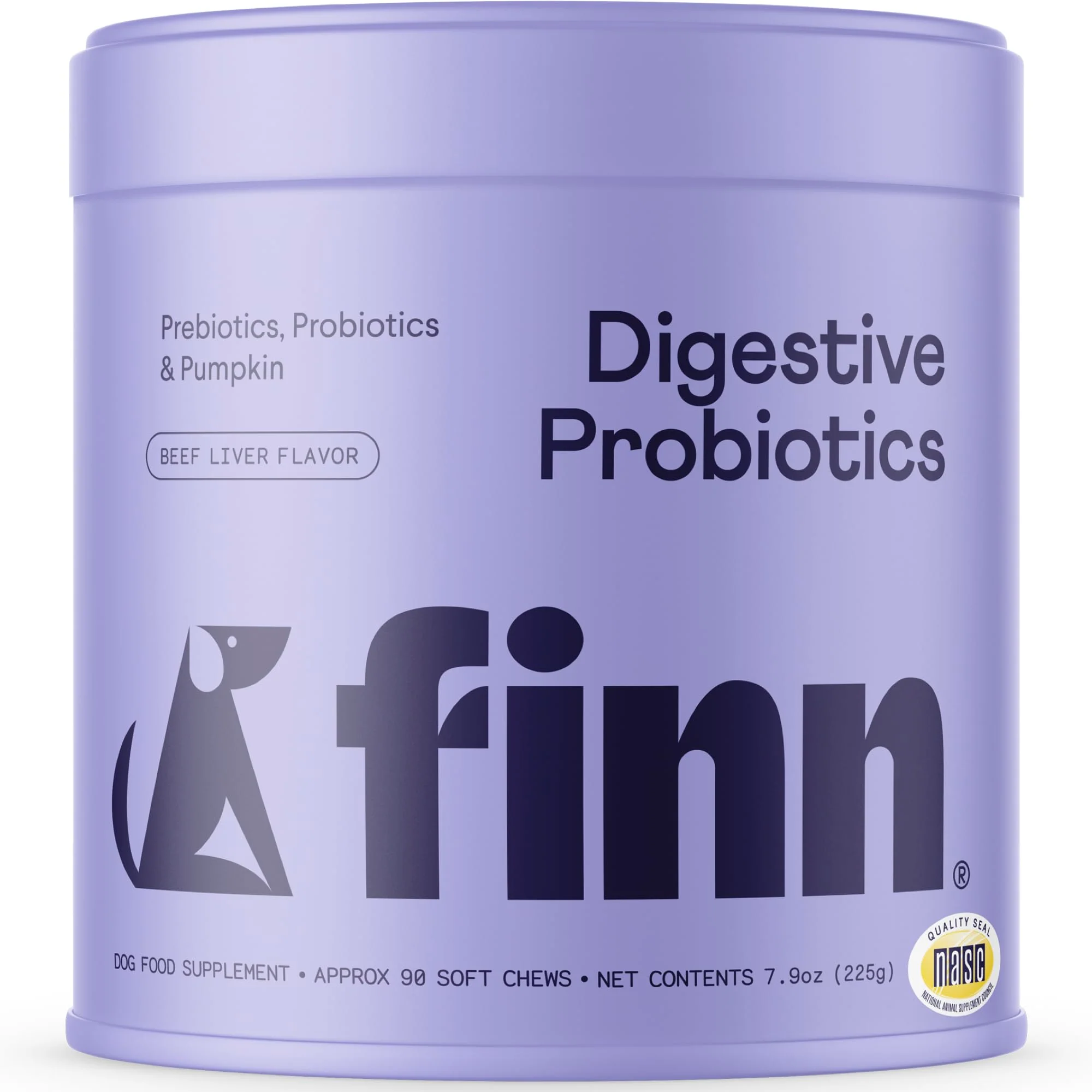Exceptional Finn Digestive Probiotics for Dogs — Complete Digestive Support with Pumpkin Prebiotics Prestigious